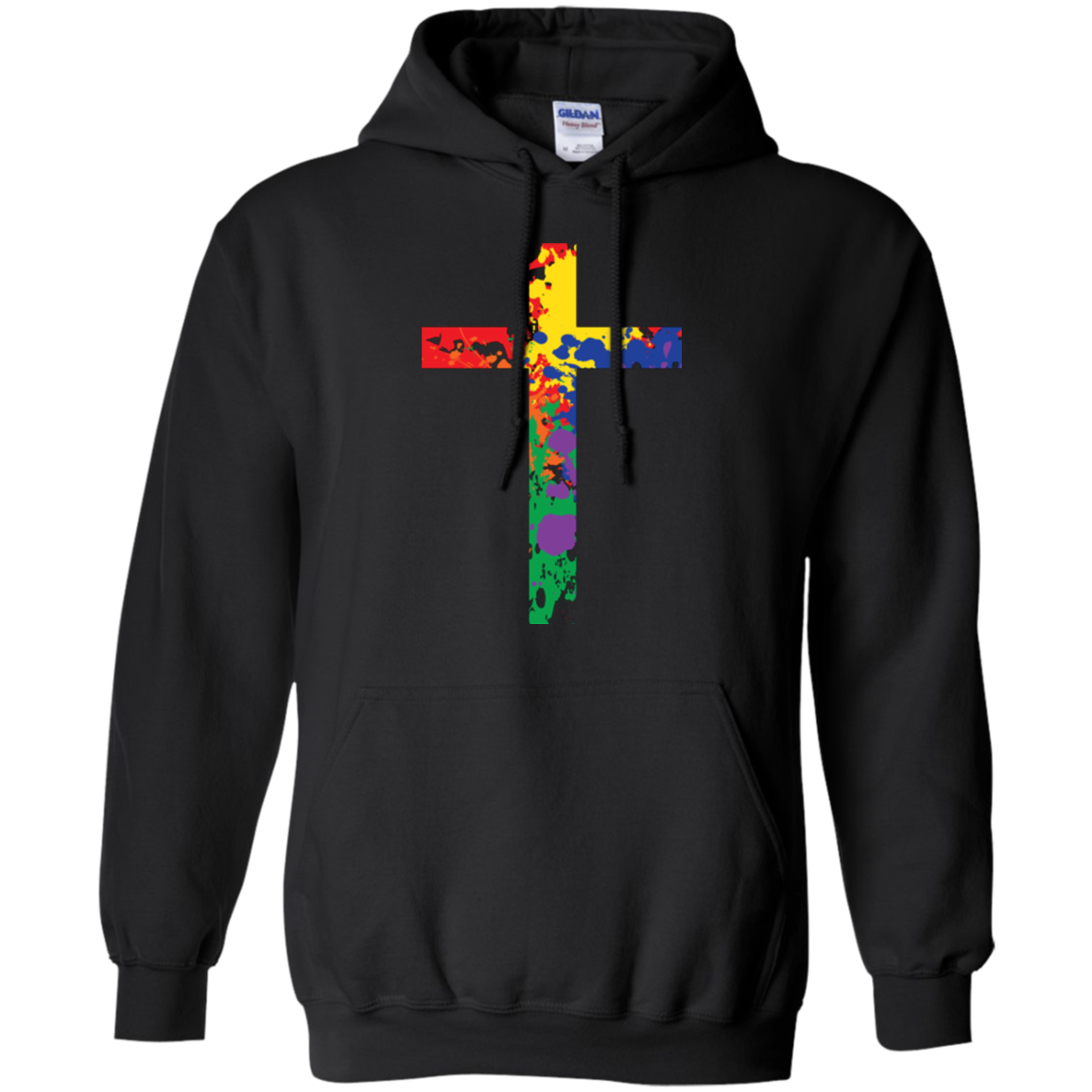 "Vibrant Rainbow Cross" LGBT Pride Shirt