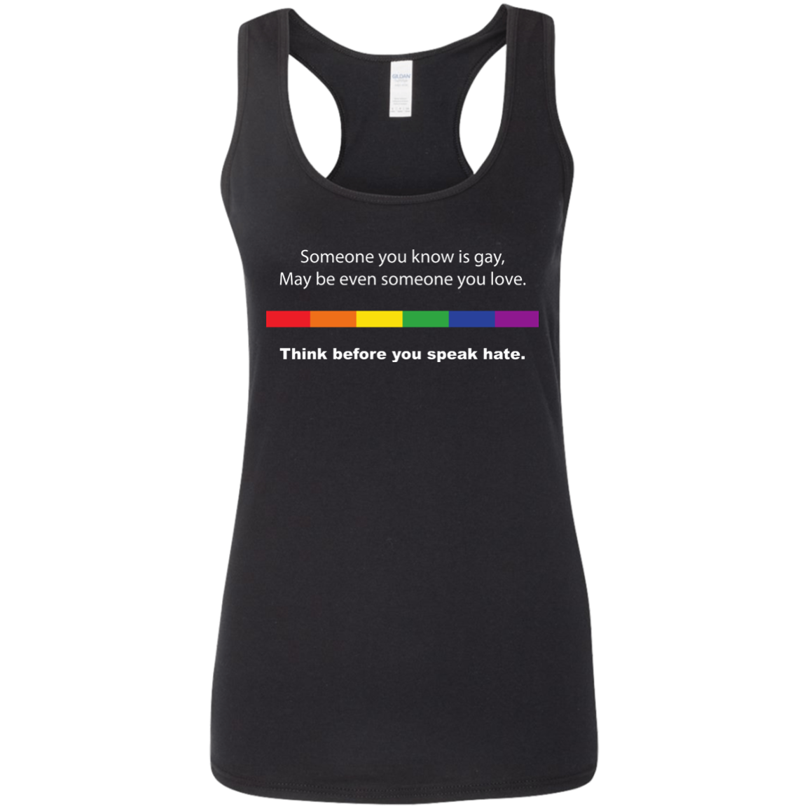 Powerful Gay Pride black  tank top Ever for women