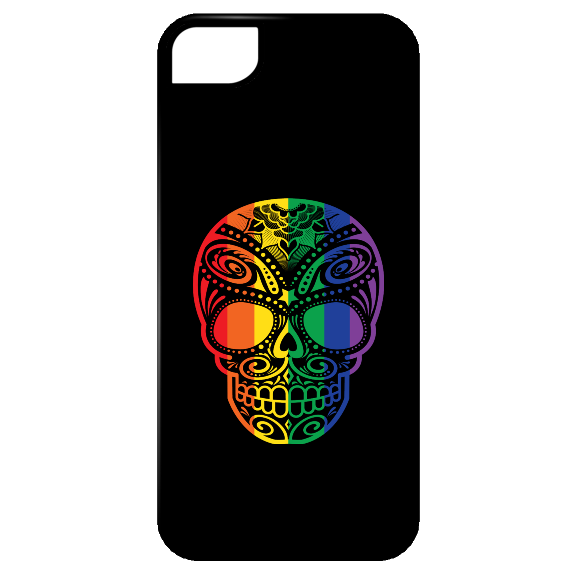 Exclusive Rainbow Skull iPhone Case bLack