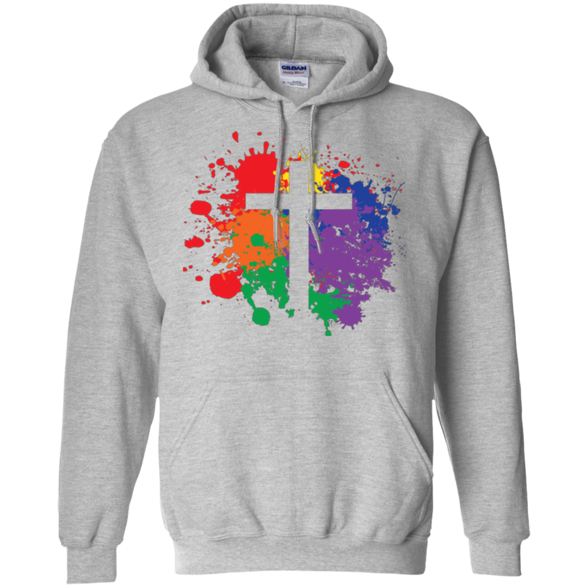 "Rainbow Splash Cross" Pride Shirt