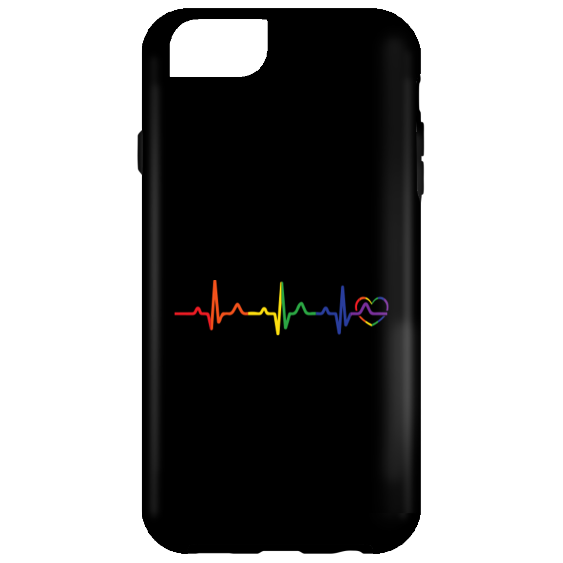 Rainbow Heartbeat Phone Case