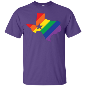 Rainbow Texas Pride purple Shirt for men texas print on shirt for men