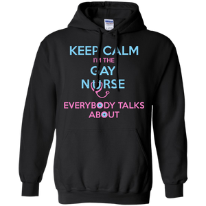 Keep Calm I'm The Gay Nurse black full sleeves Hoodie for Men & women