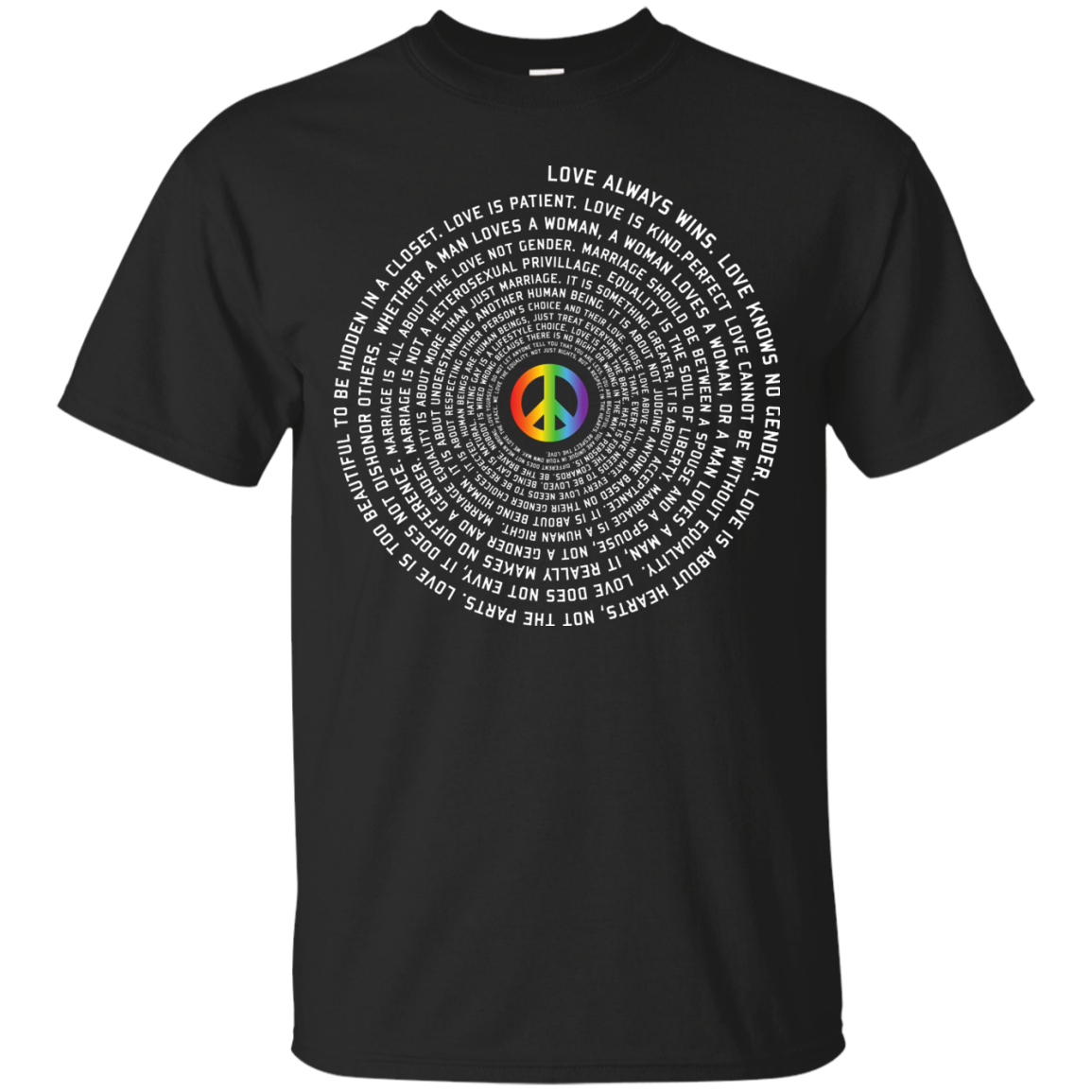 "Pride Month Peace" Special Shirt LGBT Pride Black tshirt for men