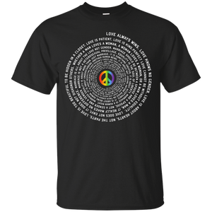 "Pride Month Peace" Special Shirt LGBT Pride Black tshirt for men