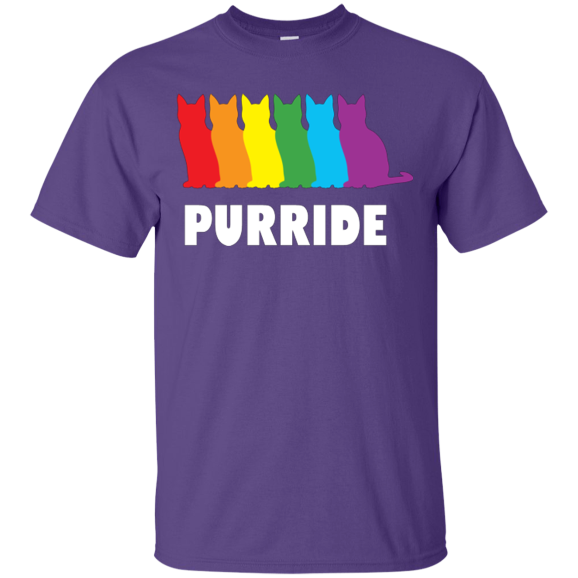 PURRIDE....Pride Purple Half sleeves tshirt for men | pet lover tshirt