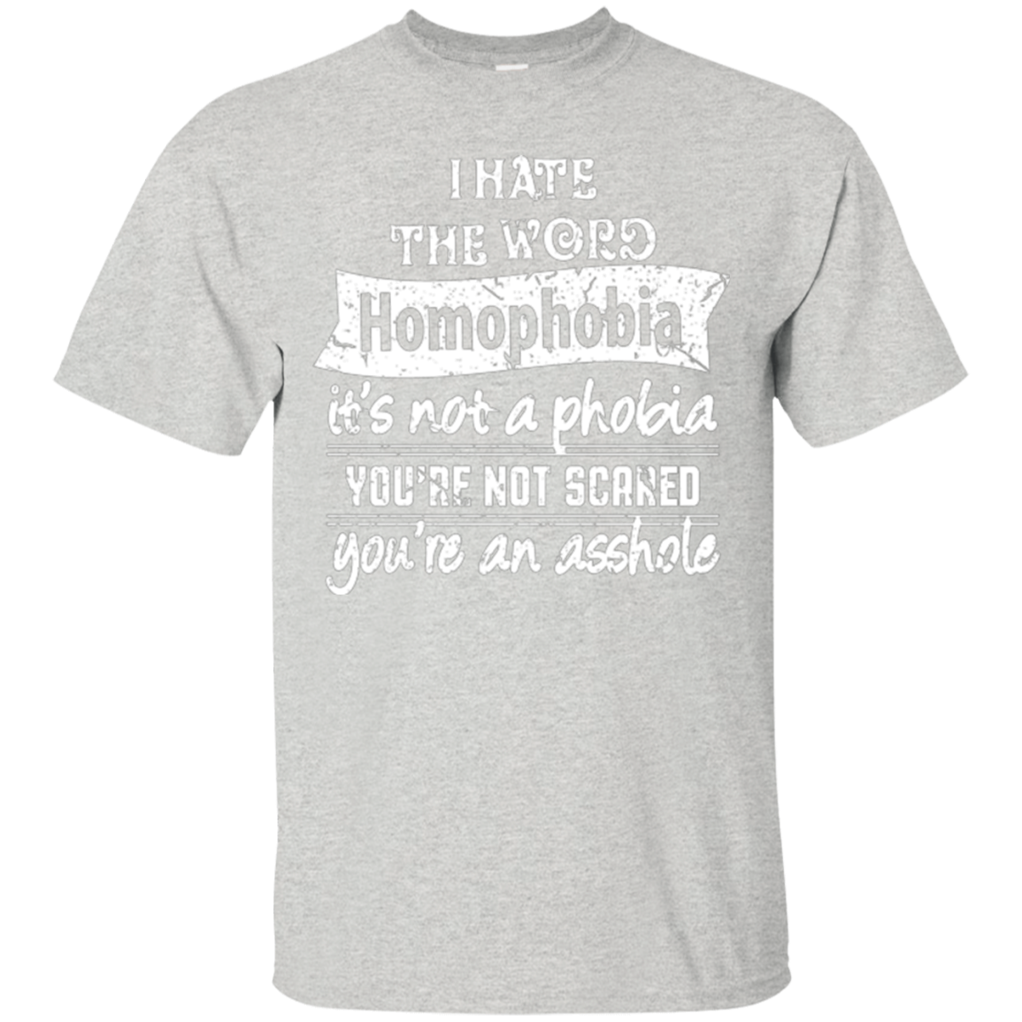 Anti Homophobia LGBT Shirt for men Gay pride ultra cotton grey tshirt for men