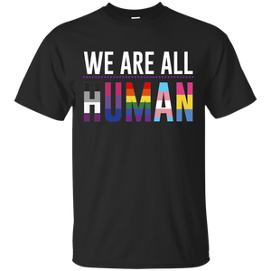 We Are All Human T Shirt, black shirt for men LGBT Pride black t shirt for men