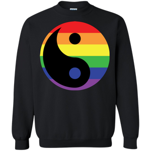 Rainbow Yin Yang Gay Pride Shirt LGBT Pride black unisex sweatshirt