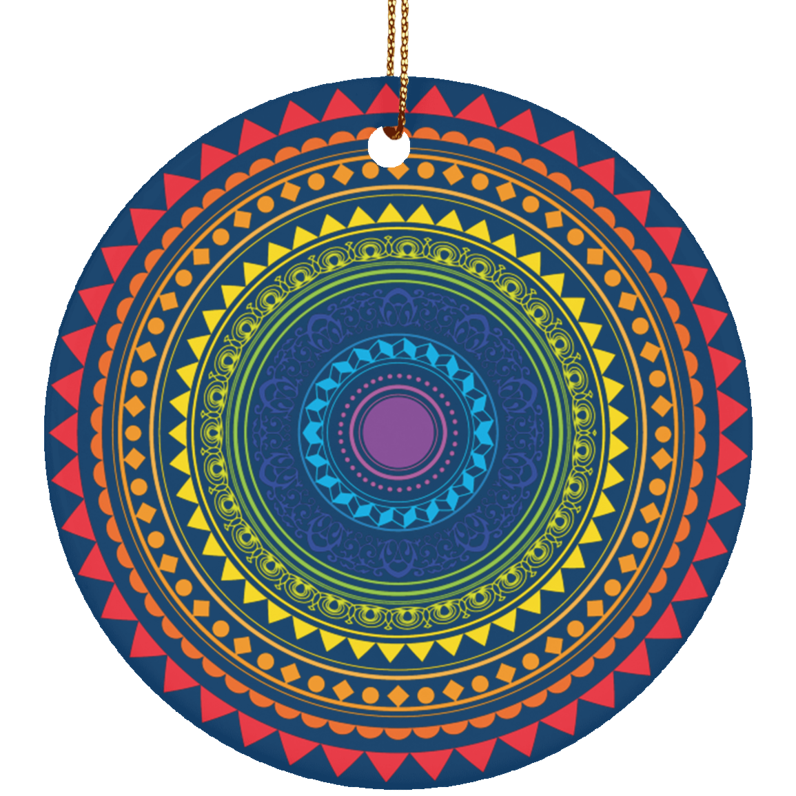 Pride Color Chakra Christmas Ornament