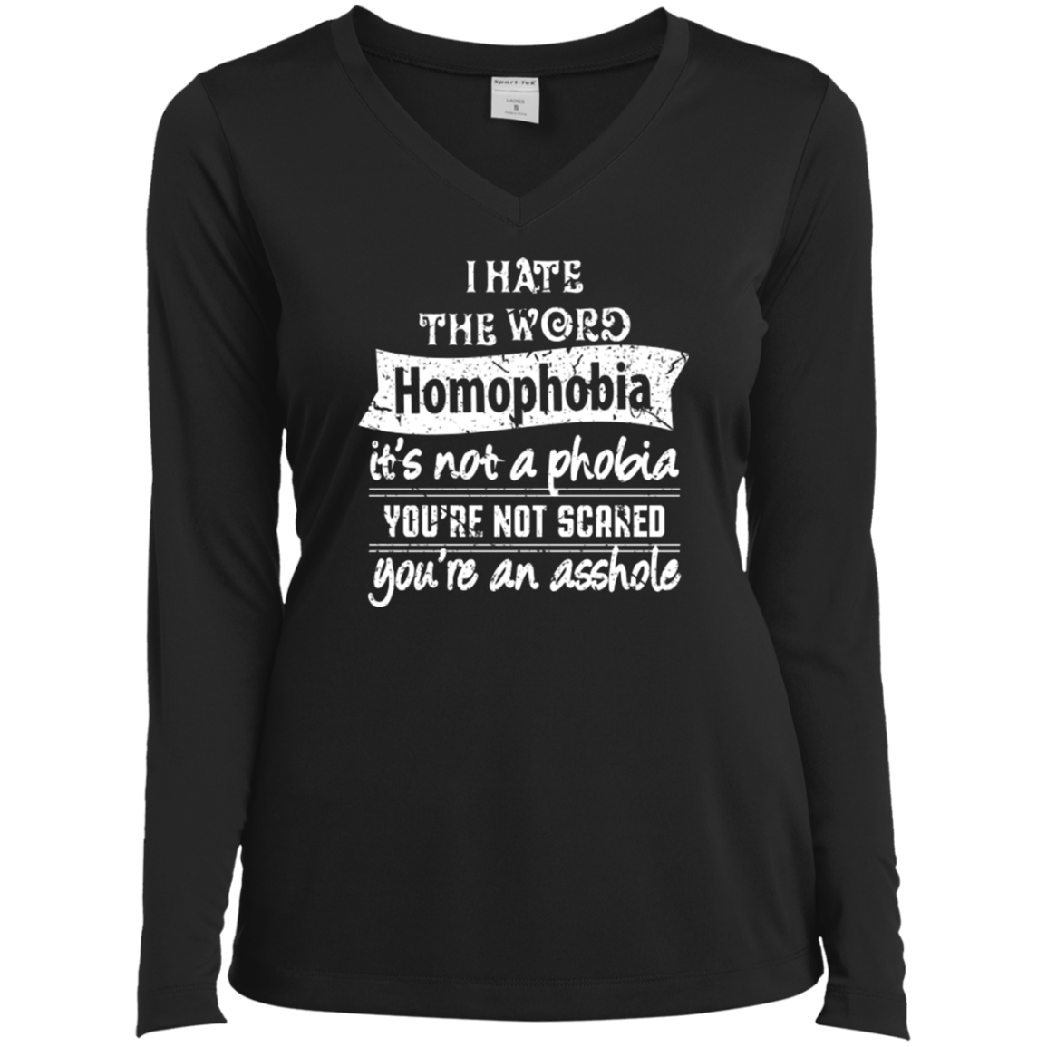 Anti Homophobia LGBT full sleeves Shirt for women Gay pride ultra cotton black tshirt for women