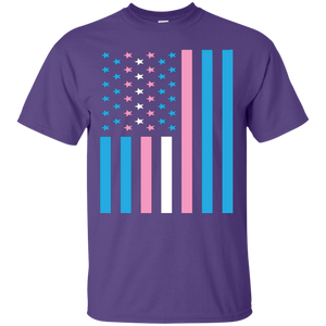 Trans Flag Pride purple sport Shirt for men