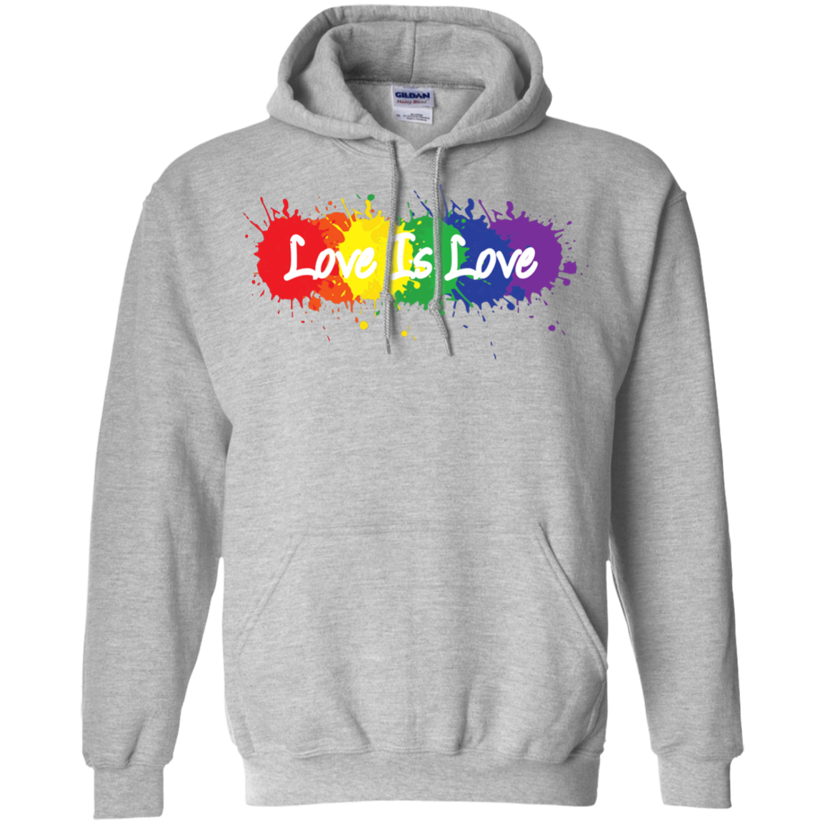  "Love is Love" grey Hoodie for men & women LGBT Pride Equality Hoodie for men & women