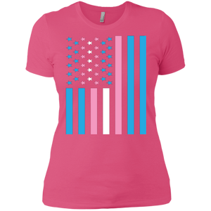 Trans Flag Pride pink cute Shirt for women