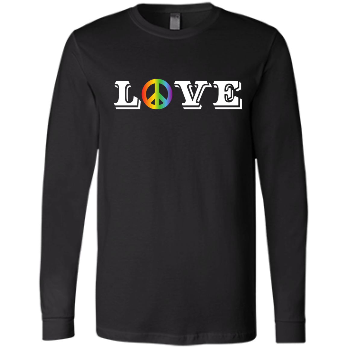 Love Peace Gay Pride long sleeves tshirt for men