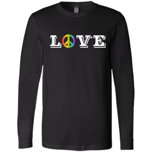 Love Peace Gay Pride long sleeves tshirt for men