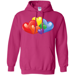 Vibrant Heart Gay Pride Pink Full Sleeves Unsex Hoodie LGBT Pride Hoodie for Men & Women