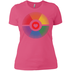 LGBT Pride Vibe pink Shirt for women Gay pride rainbow circle tshirt for women