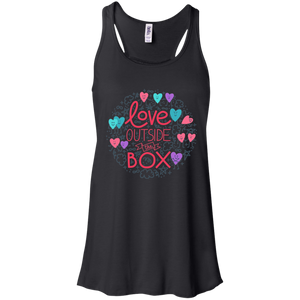 Love Outside The Box black Tank top for women LGBT Pride women black tank top