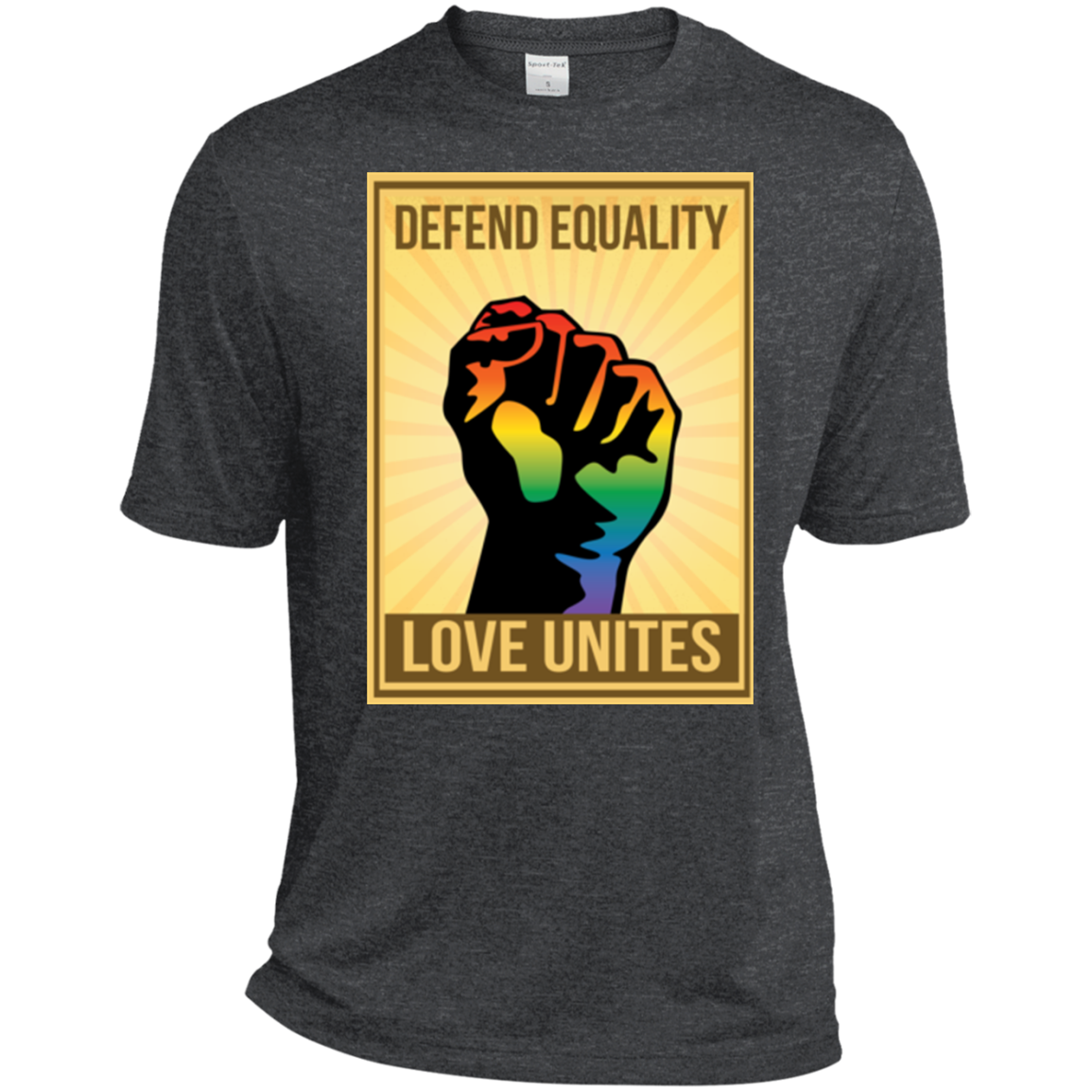 "Defend Equality, Love Unites" Gay Pride T-shirt Round Neck Half Sleeves Digital Print T-shirt