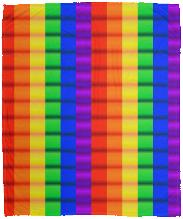 Rainbow Pride Checkered Pattern Fleece Blanket