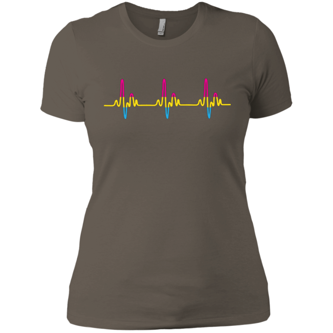 LGBT Pride Pansexual Heartbeat tshirt for women