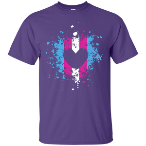 Trans Heart Pride Purple Shirt for Men trans Mens apparel 