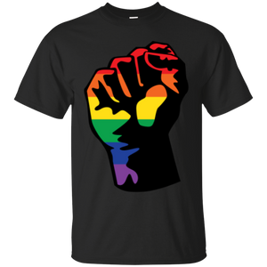 LGBT Pride Unity black T shirt for men