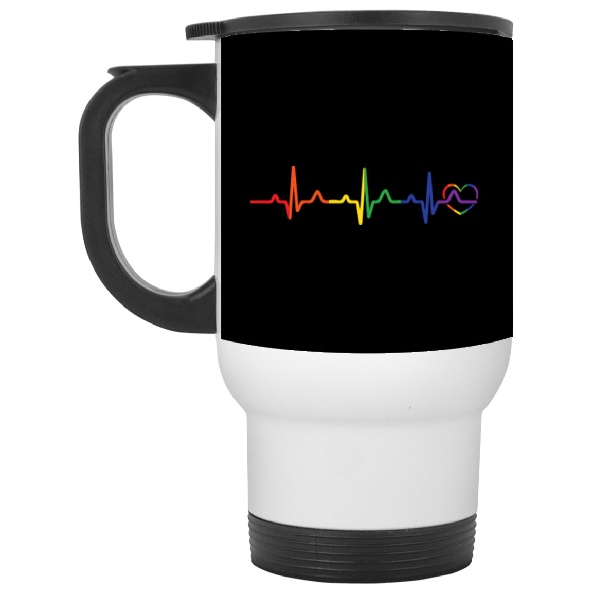 Rainbow Heartbeat Mug