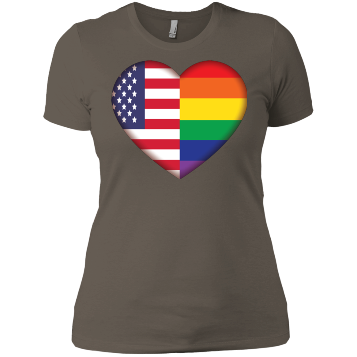 Gay Pride USA Flag Love digital print  women Shirt LGBT Pride USA Flag tshirt for women