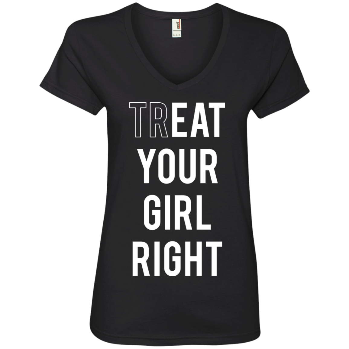 black v-neck funny quoted tshirt for girls/women/lesbian