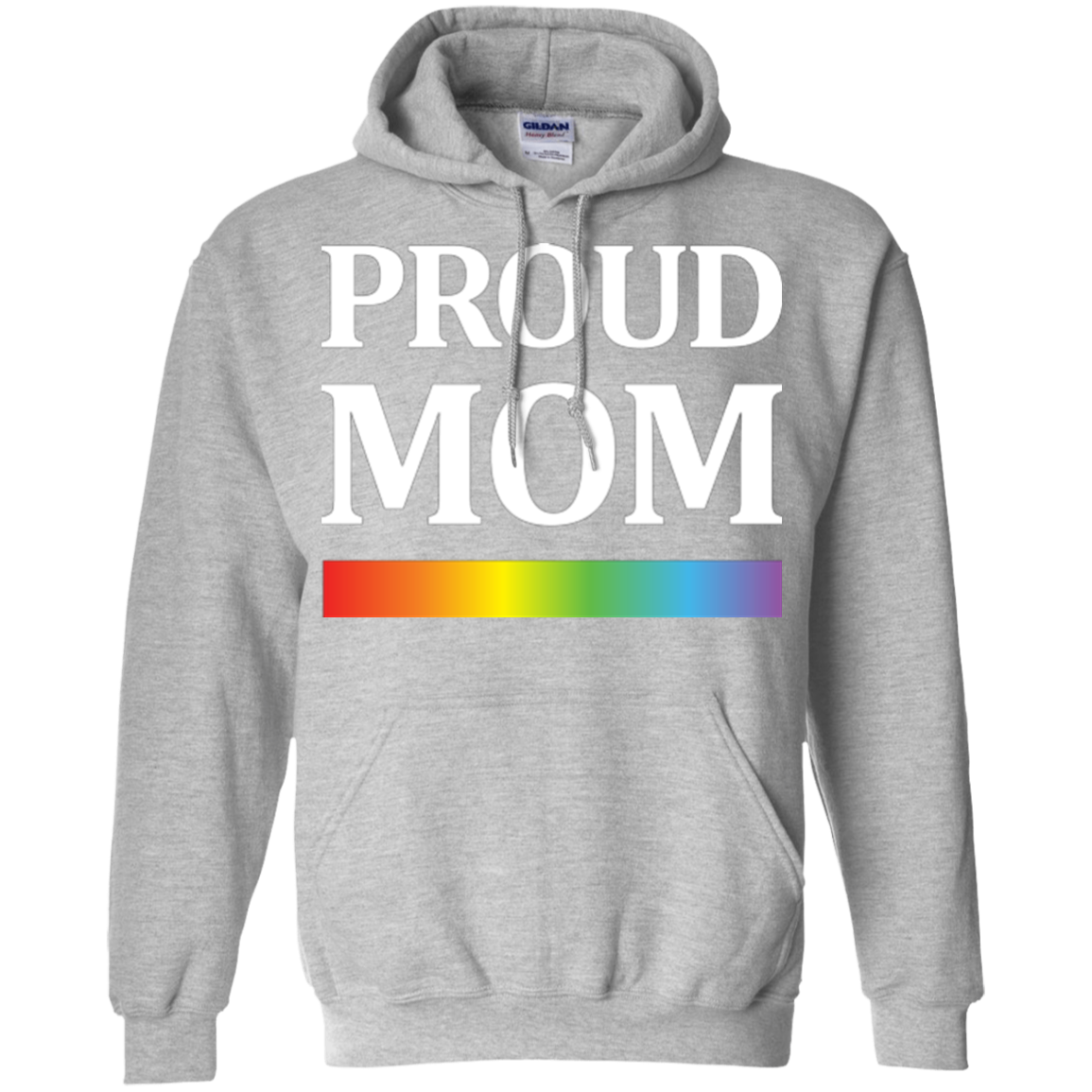 LGBT Pride "Proud Mom" Grey Hoodie For Men & Women