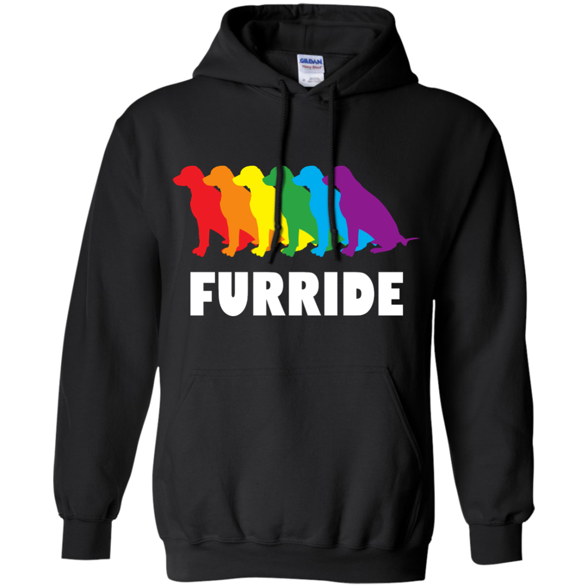 FURRIDE....Pride black long sleeves hoodie for men & women | pet lover hoodie