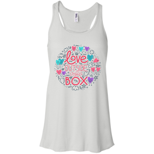 Love Outside The Box Tank top for women LGBT Pride women grey tank top