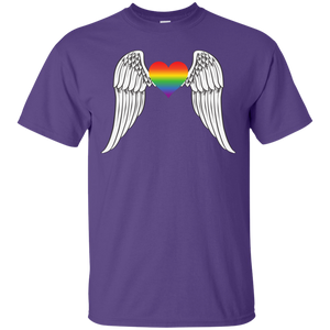 Gay Pride Guardian Angel Shirt LGBT Guardian Angel purple Tshirt for Men's