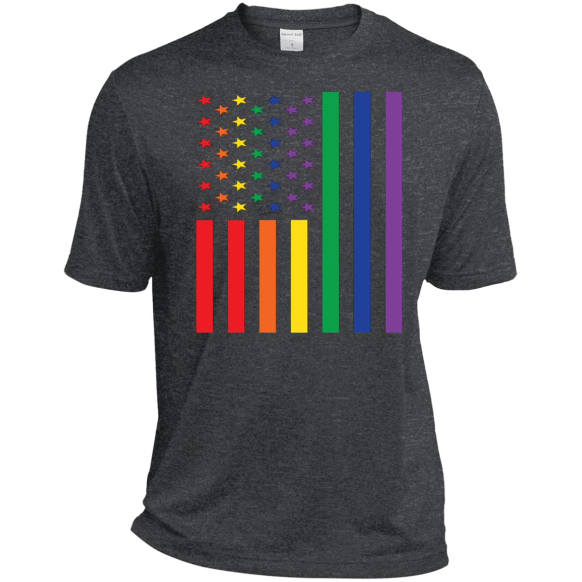 USA Flag Style LGBT Flag Pride Shirt