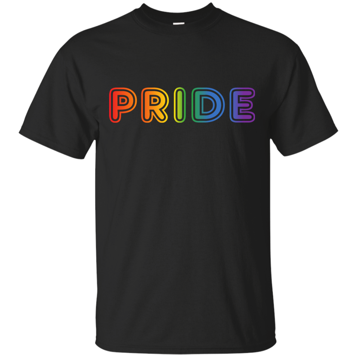 PRIDE Text in Rainbow Color Written Shirt