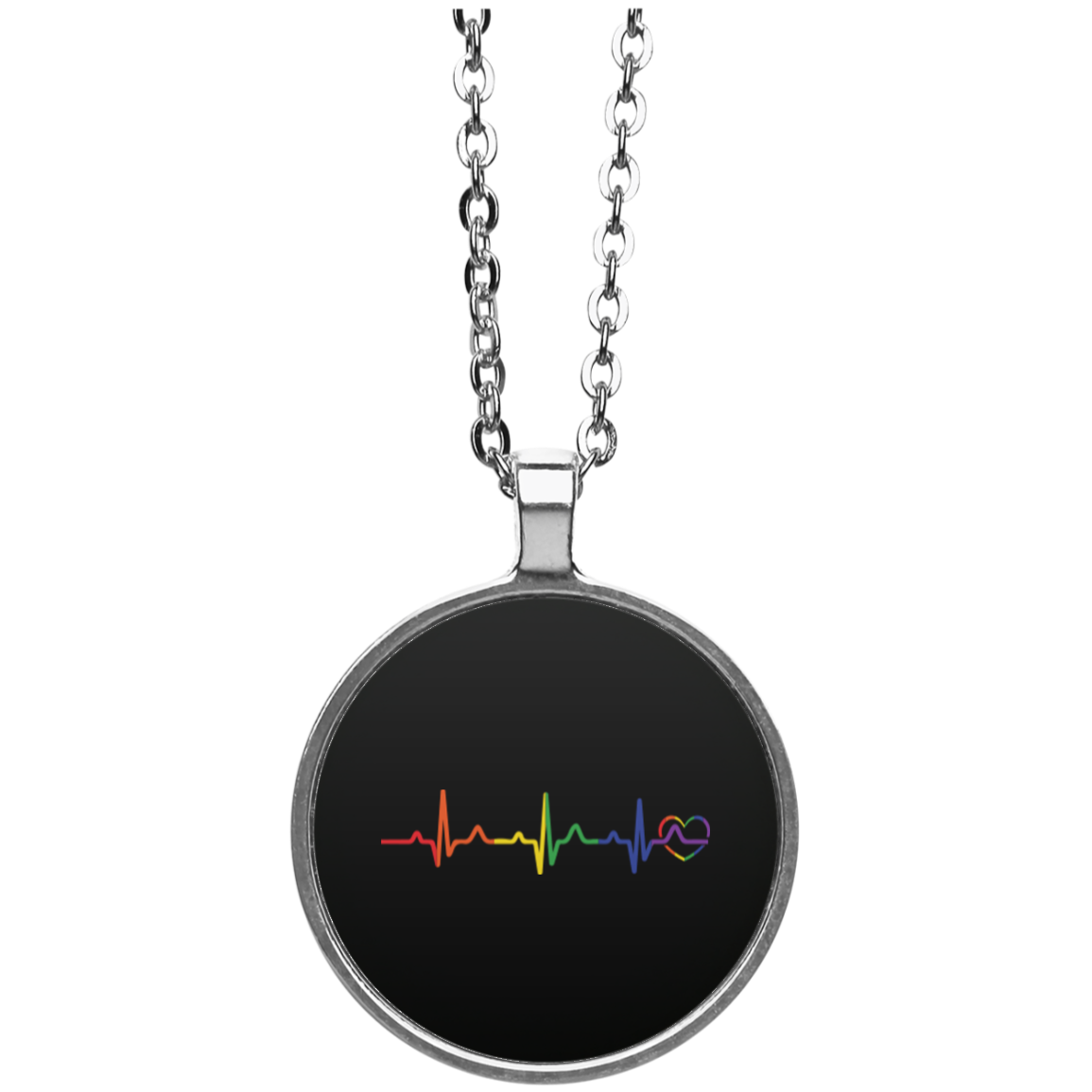 Rainbow Heartbeat Necklace