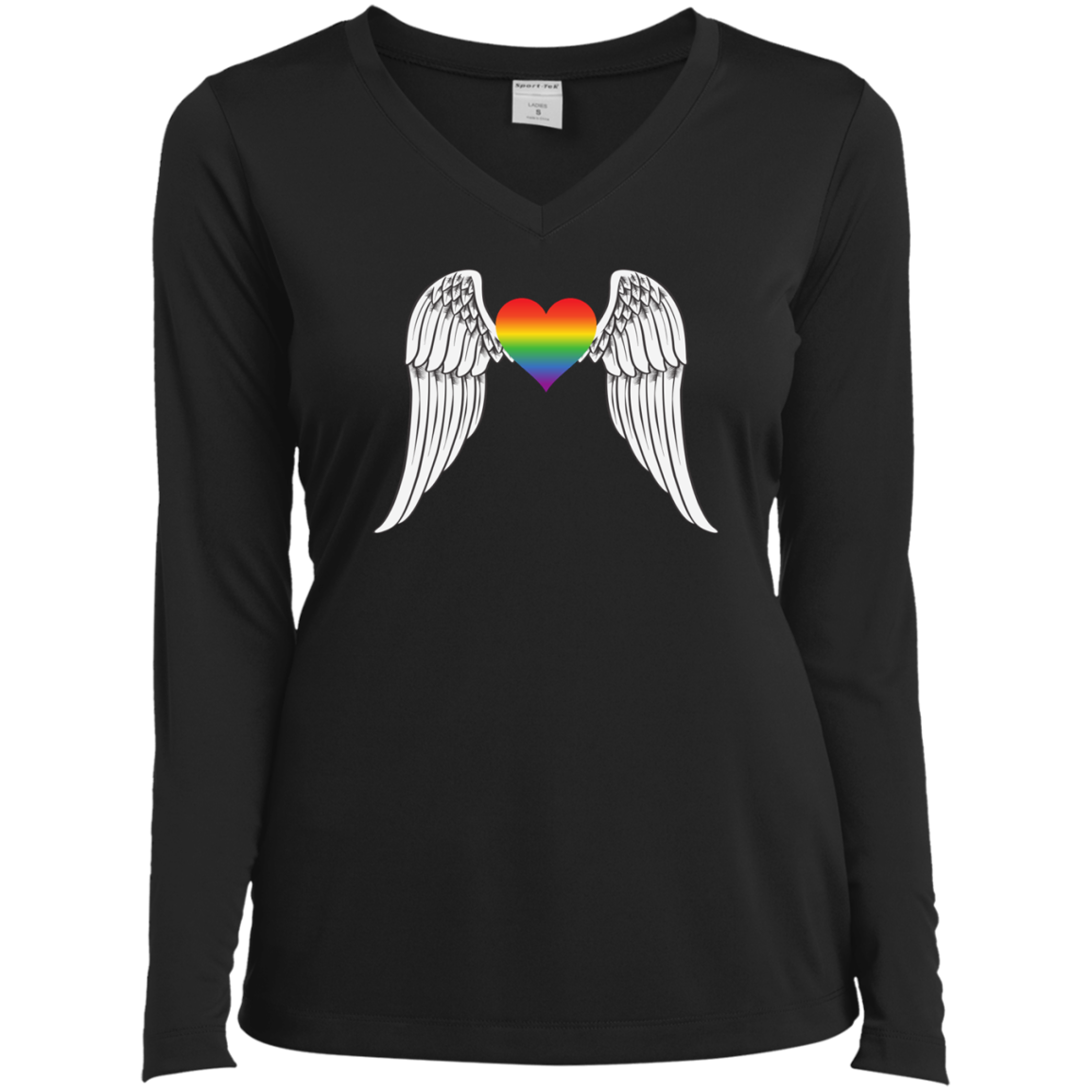 Gay Pride Guardian Angel black fullsleeves Shirt for women LGBT Guardian Angel Tshirt for womens