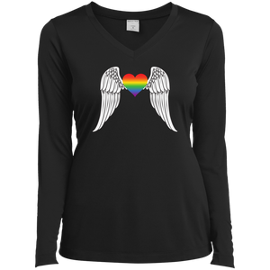 Gay Pride Guardian Angel black fullsleeves Shirt for women LGBT Guardian Angel Tshirt for womens