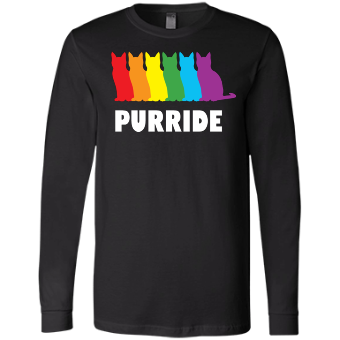 FURRIDE....Pride black long sleeves tshirt for men | pet lover tshirt