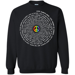 "Pride Month Peace" Special unisex black sweatshirt LGBT Pride Peace symboll unisex sweatshirt