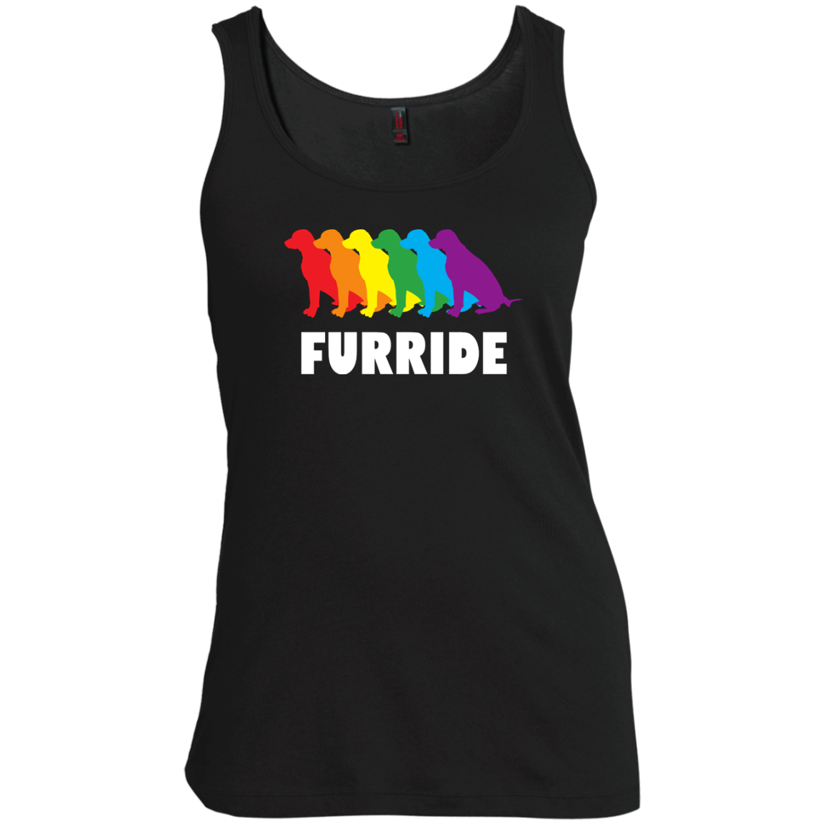 FURRIDE....Pride grey tank top for women | pet lover tank top