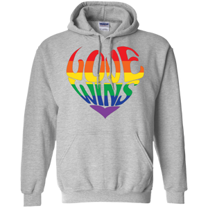 Love Wins Grey Hoodie Gay Pride Hoodie LGBTQ Hoodie for men & women