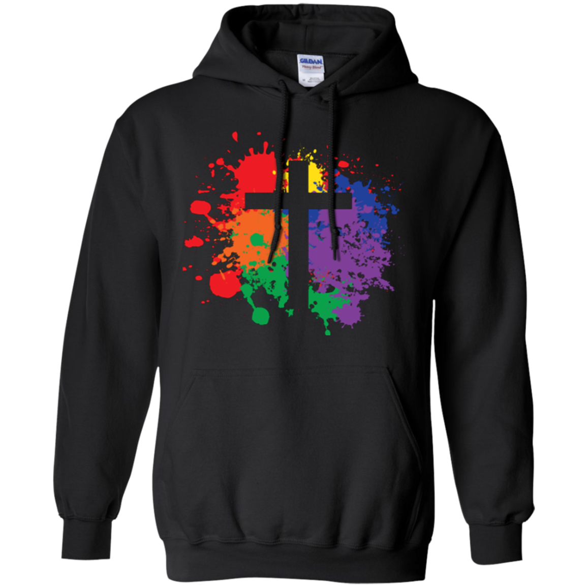 "Rainbow Splash Cross" Pride Shirt