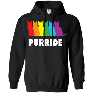 PURRIDE....Pride black long sleeves hoodie for men & women | pet lover hoodie