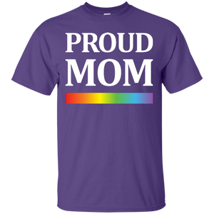 LGBT Pride "Proud Mom" Purple Shirt Gay Pride round neck tshirt