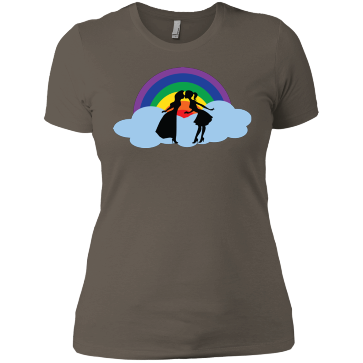 Two Girl Kissing Lesbian Couple Shirt