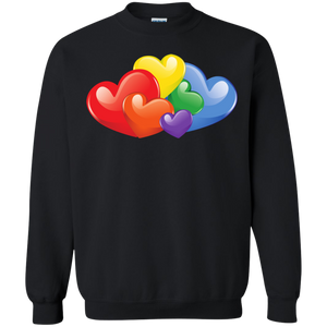 Vibrant Heart Gay Pride Black Full Sleeves Unsex Sweatshirt LGBT Pride unisex Sweatshirt