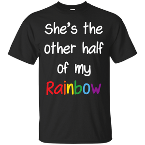 Rainbow couple tshirt black color